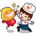 P' Chef & N' Kyo Sticker for LINE & WhatsApp | ZIP: GIF & PNG
