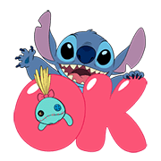 Stitch on the Move Sticker for LINE & WhatsApp | ZIP: GIF & PNG