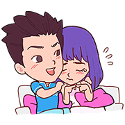 A Happy Couple: Mr. Smart and Ms. Care A Happy Couple: Mr. Smart and Ms. Care Sticker for LINE & WhatsApp | ZIP: GIF & PNG