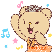 AMO'S Bear(AMO'S STYLE character) Sticker for LINE & WhatsApp | ZIP: GIF & PNG