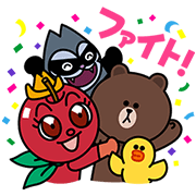 APPLE KID×LINE CHARACTERS APPLE KID×LINE CHARACTERS Sticker for LINE & WhatsApp | ZIP: GIF & PNG