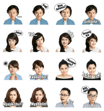 Ada Apa Dengan Cinta? 2 Line Sticker GIF & PNG Pack: Animated & Transparent No Background | WhatsApp Sticker