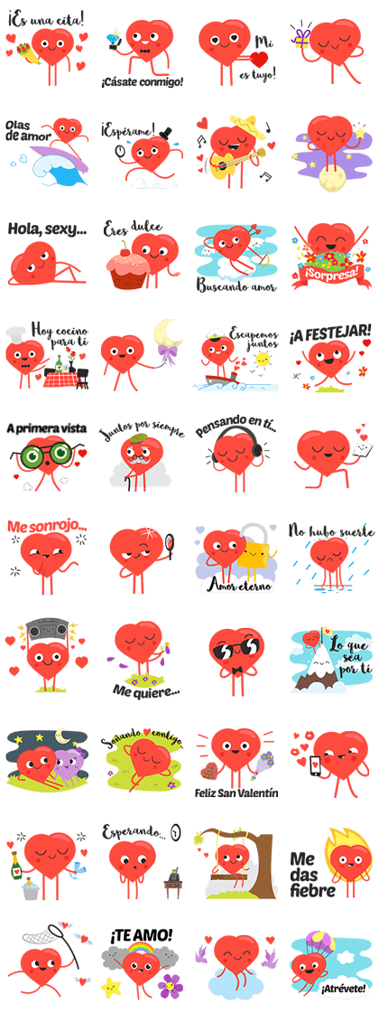 Amador Heart Line Sticker GIF & PNG Pack: Animated & Transparent No Background | WhatsApp Sticker
