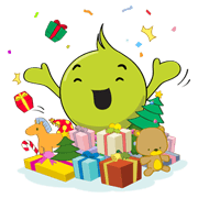 Aunjai New Year 2014 Aunjai New Year 2014 Sticker for LINE & WhatsApp | ZIP: GIF & PNG