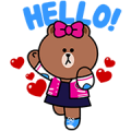 CHOCO: Brown's Little Sister Sticker for LINE & WhatsApp | ZIP: GIF & PNG