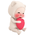 Carefree Bear Towel Sticker for LINE & WhatsApp | ZIP: GIF & PNG