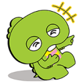 Gachapin × Solaseed Air Stickers Sticker for LINE & WhatsApp | ZIP: GIF & PNG