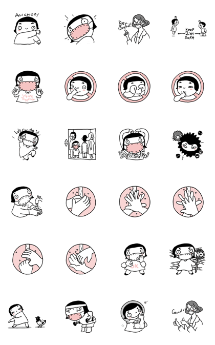 Goodbye Covid-19 (Corona Virus) Stickers: LINE WhatsApp GIF