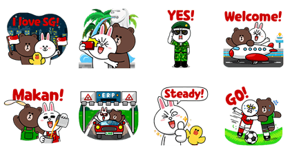 Happy National Day, Singapore! Line Sticker GIF & PNG Pack: Animated & Transparent No Background | WhatsApp Sticker