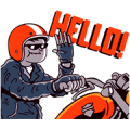 Harley Rider Animated Stickers!