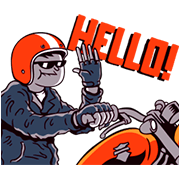 Harley Rider Animated Stickers! Sticker for LINE & WhatsApp | ZIP: GIF & PNG