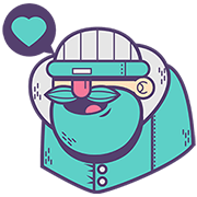 Lumberjack Jack Sticker for LINE & WhatsApp | ZIP: GIF & PNG