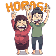 Medan - Abang and Mamak Medan - Abang and Mamak Sticker for LINE & WhatsApp | ZIP: GIF & PNG