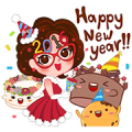 Miss Pat & Friends' Sweeter '16 Sticker for LINE & WhatsApp | ZIP: GIF & PNG