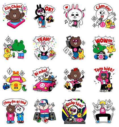 MixRadio plays music with LINE Line Sticker GIF & PNG Pack: Animated & Transparent No Background | WhatsApp Sticker