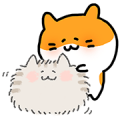 Munimuni Hamster and Long-haired cats Sticker for LINE & WhatsApp | ZIP: GIF & PNG