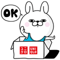 Rabbit 100% × UNIQLO Sticker for LINE & WhatsApp | ZIP: GIF & PNG