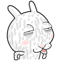 Rabbit of Big Eyelids: Last of Its Kind Sticker for LINE & WhatsApp | ZIP: GIF & PNG