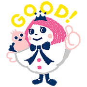 Reine-chan: Princess of Whitening Sticker for LINE & WhatsApp | ZIP: GIF & PNG