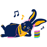 TSUTAYA Erabo-Usagi Sticker for LINE & WhatsApp | ZIP: GIF & PNG