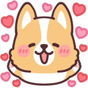 The Dogs Are Out: Cuddly Corgi and Co! Sticker for LINE & WhatsApp | ZIP: GIF & PNG