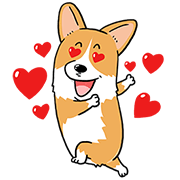 Welshcorgi Mr.LEE Sticker for LINE & WhatsApp | ZIP: GIF & PNG