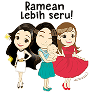 Delighted Friends Delighted Friends Sticker for LINE & WhatsApp | ZIP: GIF & PNG