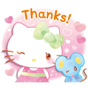 Hello Kitty's Watercolors (Summer) Sticker for LINE & WhatsApp | ZIP: GIF & PNG