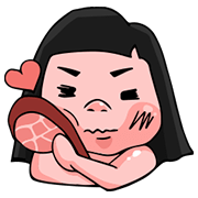 Mdmmd. × Fatty girl Mdmmd. × Fatty girl Sticker for LINE & WhatsApp | ZIP: GIF & PNG