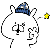 Right-on × Yuru Usagi Sticker for LINE & WhatsApp | ZIP: GIF & PNG