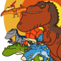 SHAKUREL DINOSAUR Sticker for LINE & WhatsApp | ZIP: GIF & PNG