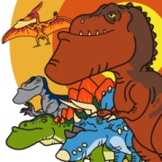 SHAKUREL DINOSAUR Sticker for LINE & WhatsApp | ZIP: GIF & PNG