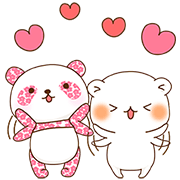 Sakura Panda × Gesukuma Sticker for LINE & WhatsApp | ZIP: GIF & PNG