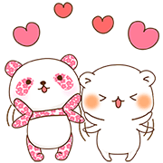 Sakura Panda × Gesukuma Sakura Panda × Gesukuma Sticker for LINE & WhatsApp | ZIP: GIF & PNG