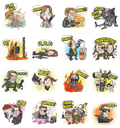 Terminator Genisys Line Sticker GIF & PNG Pack: Animated & Transparent No Background | WhatsApp Sticker