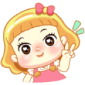 Biscuit Cute Girl Sticker for LINE & WhatsApp | ZIP: GIF & PNG