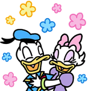 Donald & Daisy Big Stickers Sticker for LINE & WhatsApp | ZIP: GIF & PNG