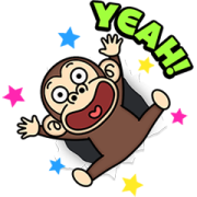 Funny Monkey Moving Backgrounds Sticker for LINE & WhatsApp | ZIP: GIF & PNG
