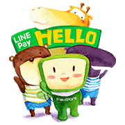 LINE Pay × FamilyMart Sticker for LINE & WhatsApp | ZIP: GIF & PNG