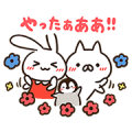 MIMI-chan × Penguin and Cat Days Sticker for LINE & WhatsApp | ZIP: GIF & PNG