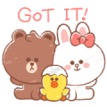 MINI BROWN & FRIENDS Sticker for LINE & WhatsApp | ZIP: GIF & PNG