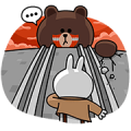 Attack on Brown Sticker for LINE & WhatsApp | ZIP: GIF & PNG
