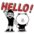 BROWN & Duncan's daily life Sticker for LINE & WhatsApp | ZIP: GIF & PNG