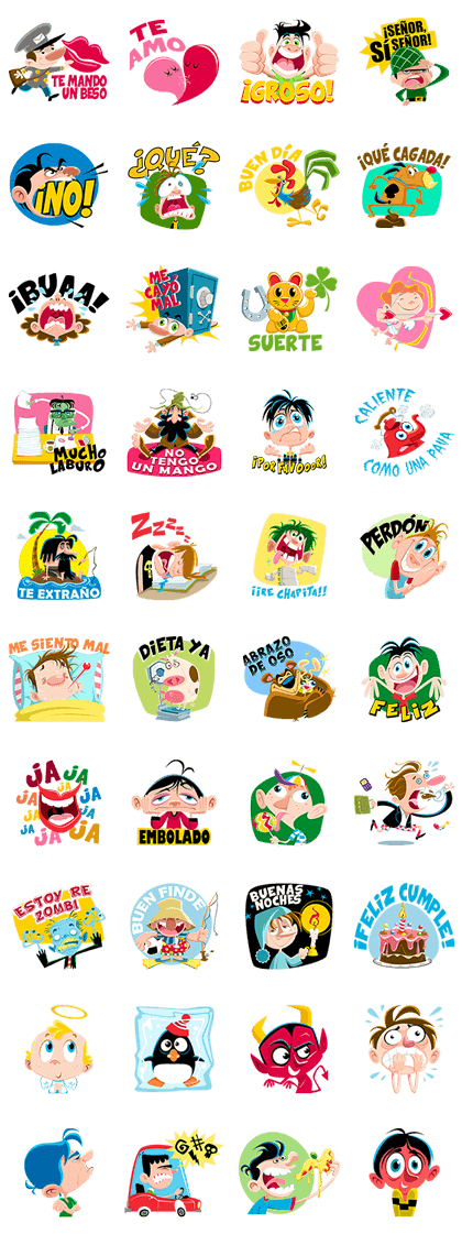 Calcomaniáticos Line Sticker GIF & PNG Pack: Animated & Transparent No Background | WhatsApp Sticker