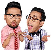 Danang and Darto's Let's Get Rich Sticker for LINE & WhatsApp | ZIP: GIF & PNG