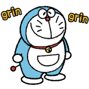 Doraemon Round and Animated Sticker for LINE & WhatsApp | ZIP: GIF & PNG