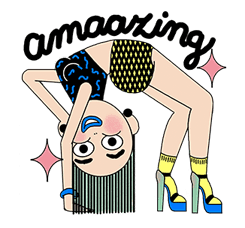 Fashion Girls Sticker for LINE & WhatsApp | ZIP: GIF & PNG