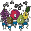 Fruits Zombie Sticker for LINE & WhatsApp | ZIP: GIF & PNG