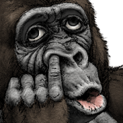 Gorilla Gorilla Big Stickers Sticker for LINE & WhatsApp | ZIP: GIF & PNG