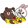 LINE Characters: Go La Tricolor! Sticker for LINE & WhatsApp | ZIP: GIF & PNG
